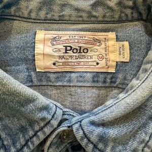 Vintage Polo Denim Shirt Medium Men